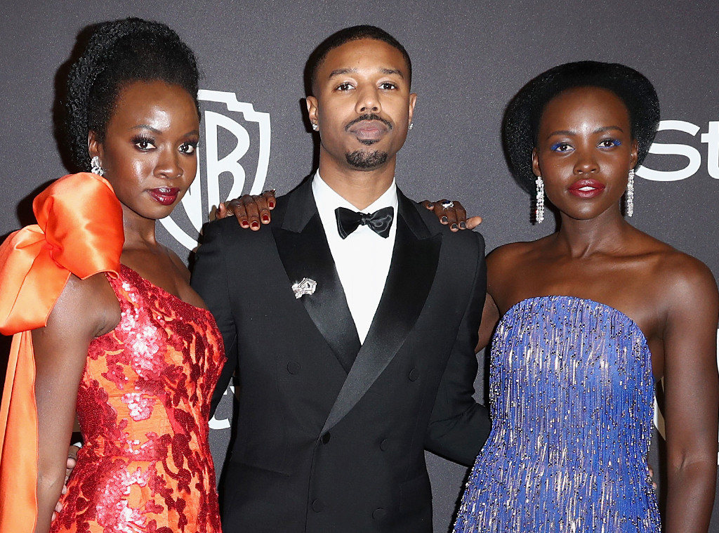Danai Gurira, Michael B. Jordan, Lupita Nyong'o, Golden Globes After Party 2019